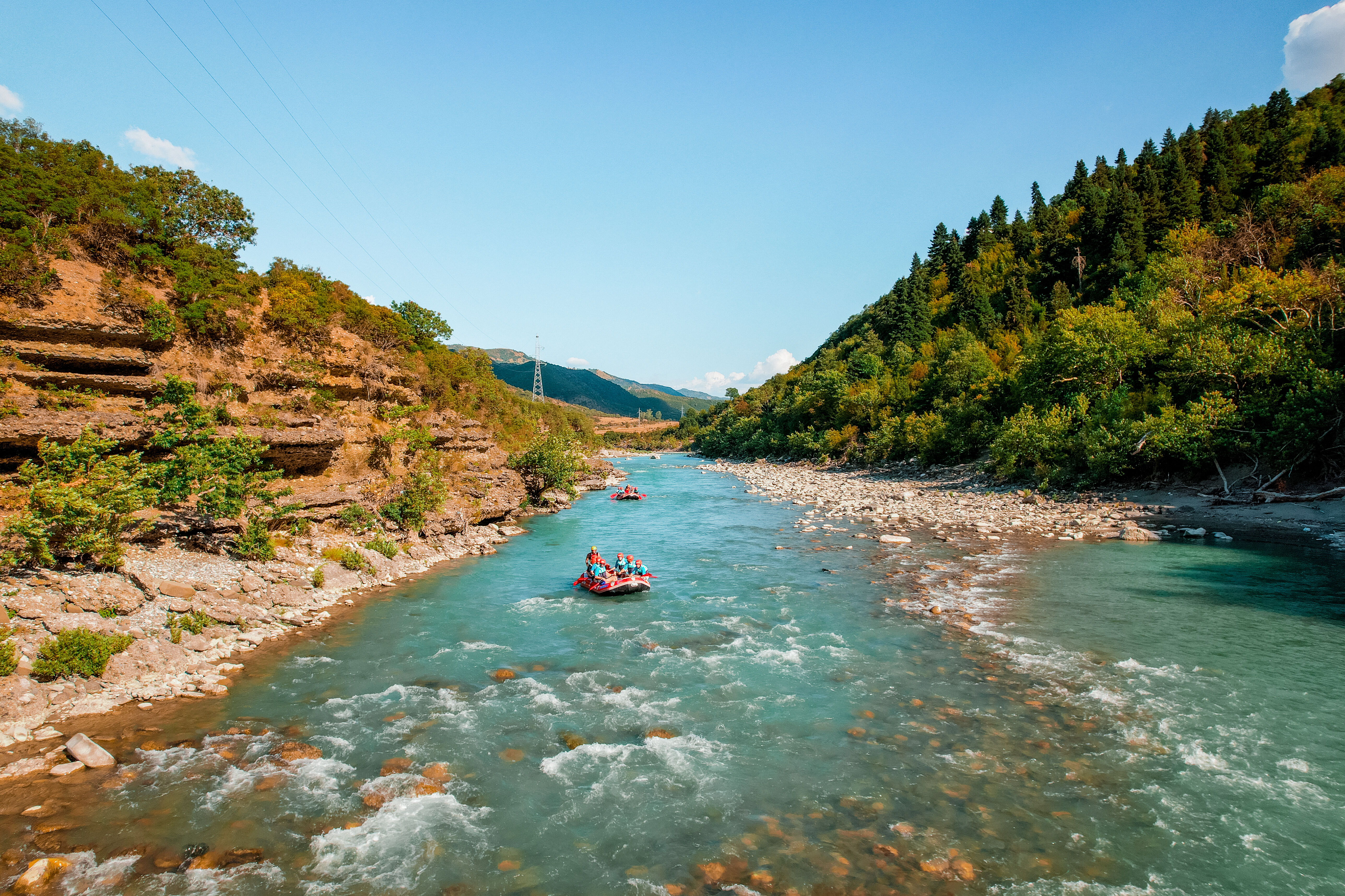 Rafting le long de la rivière Vjosa