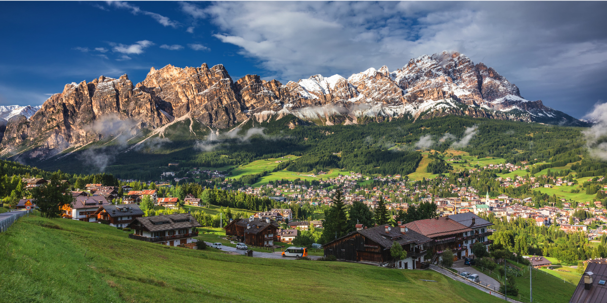 Arrivée à Cortina d'Ampezzo 