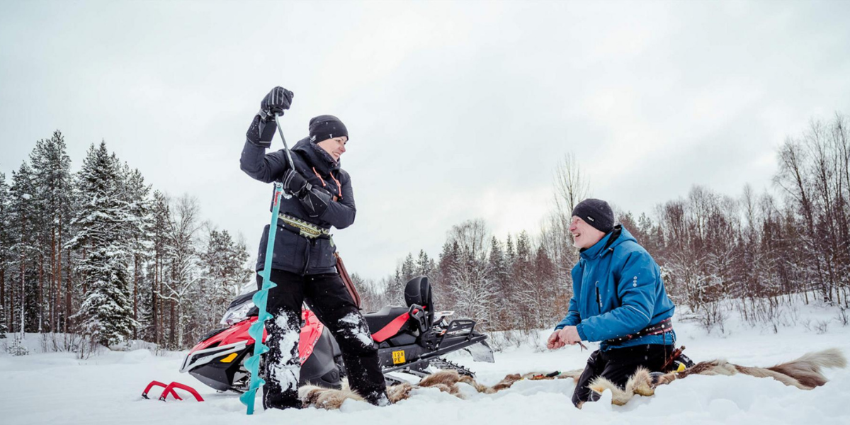 Excursion pêche blanche en motoneige