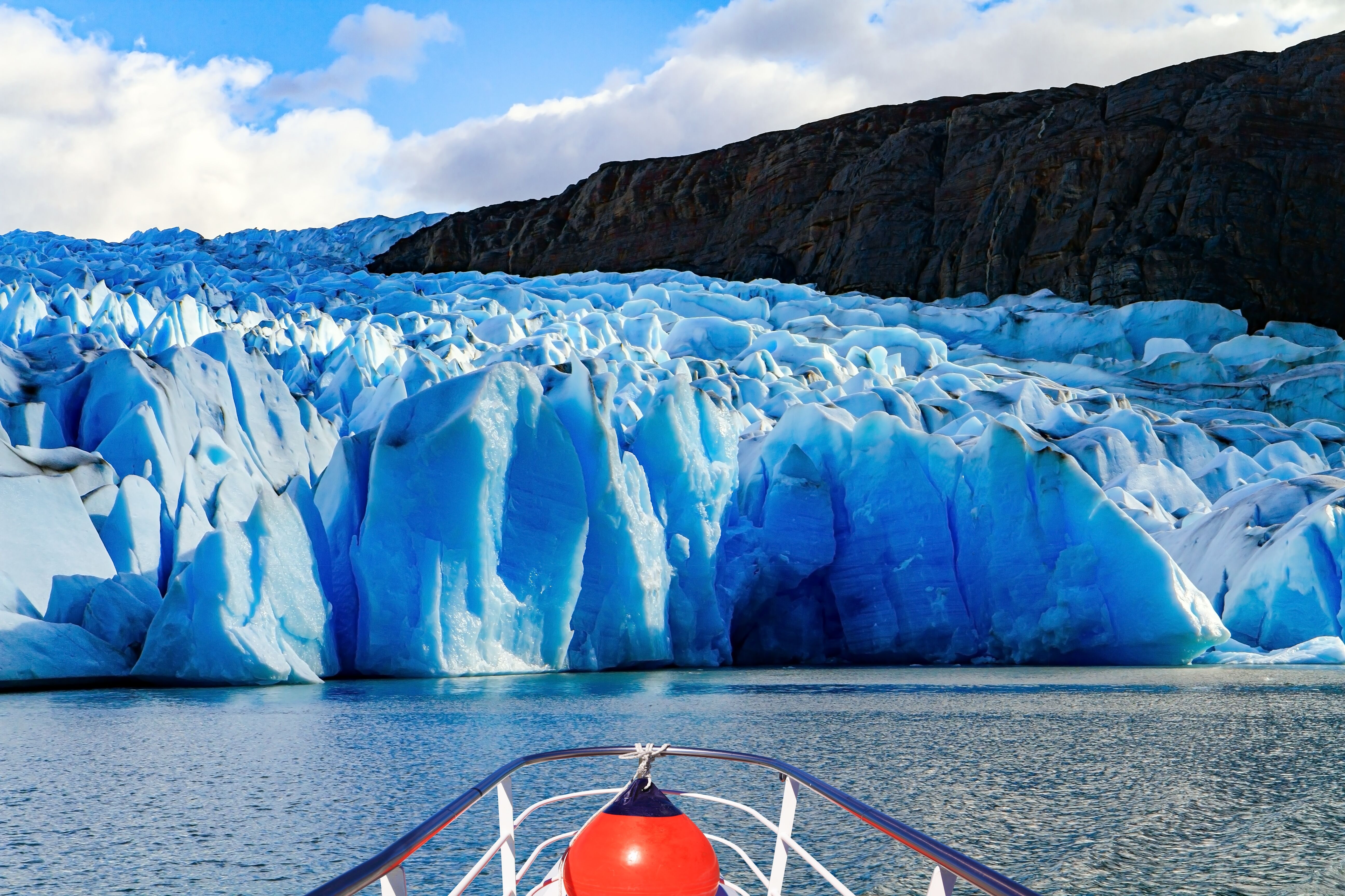 Le glacier Grey et nuit en bivouac 
