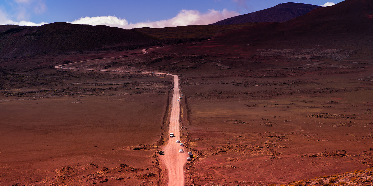 En route pour la Plaine des Sables 