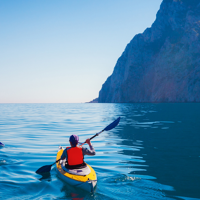 Kayak sur la mer Ionienne