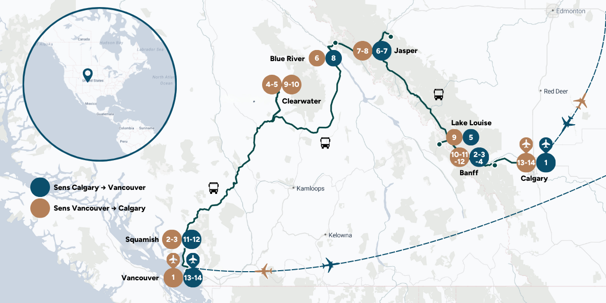 Carte du voyage