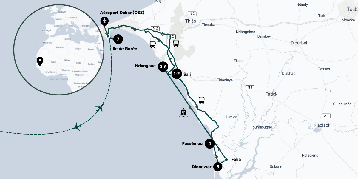 Carte du voyage