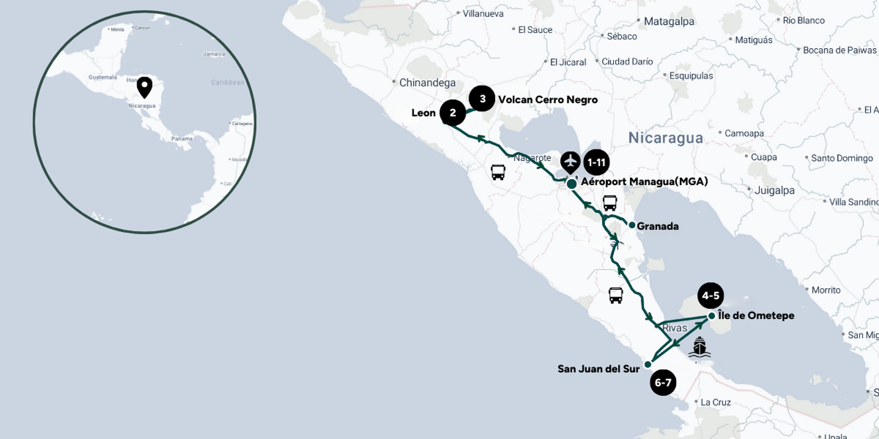 Carte du voyage