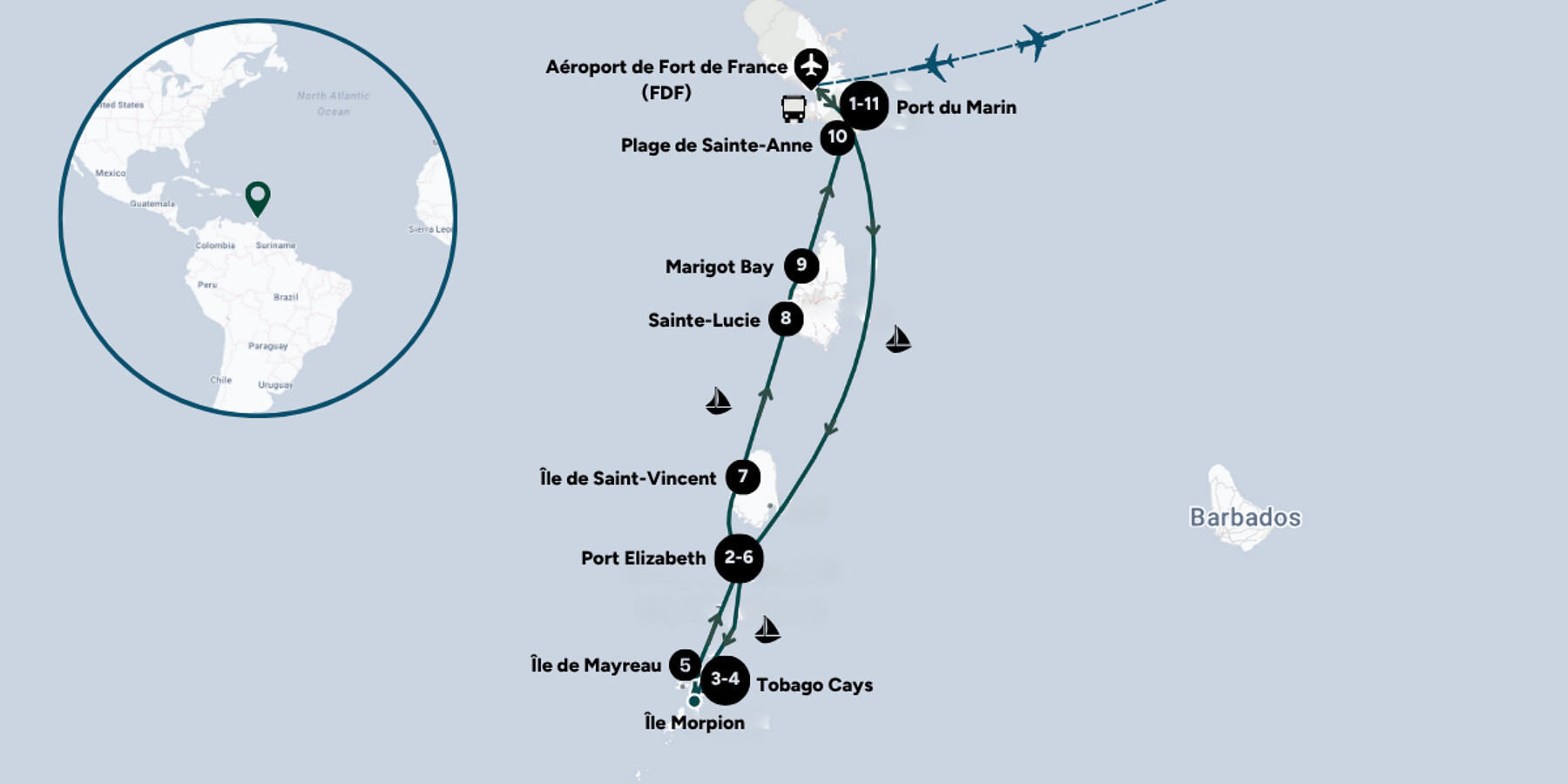 Carte du voyage