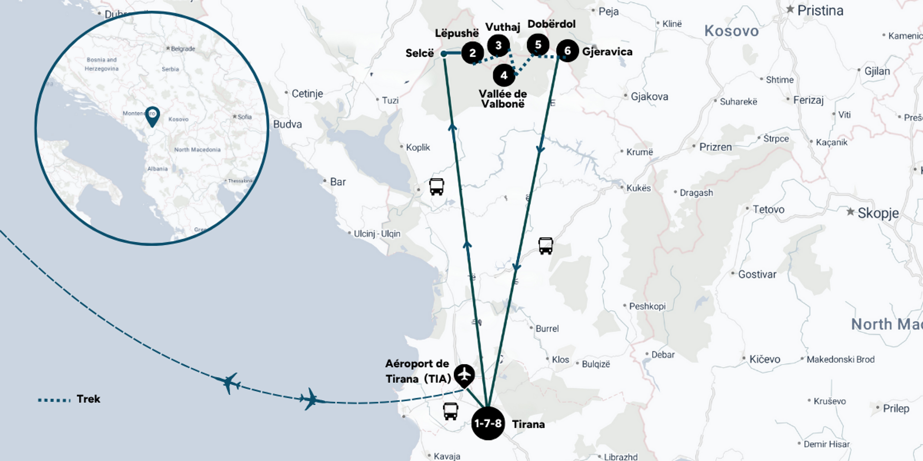 Carte du voyage