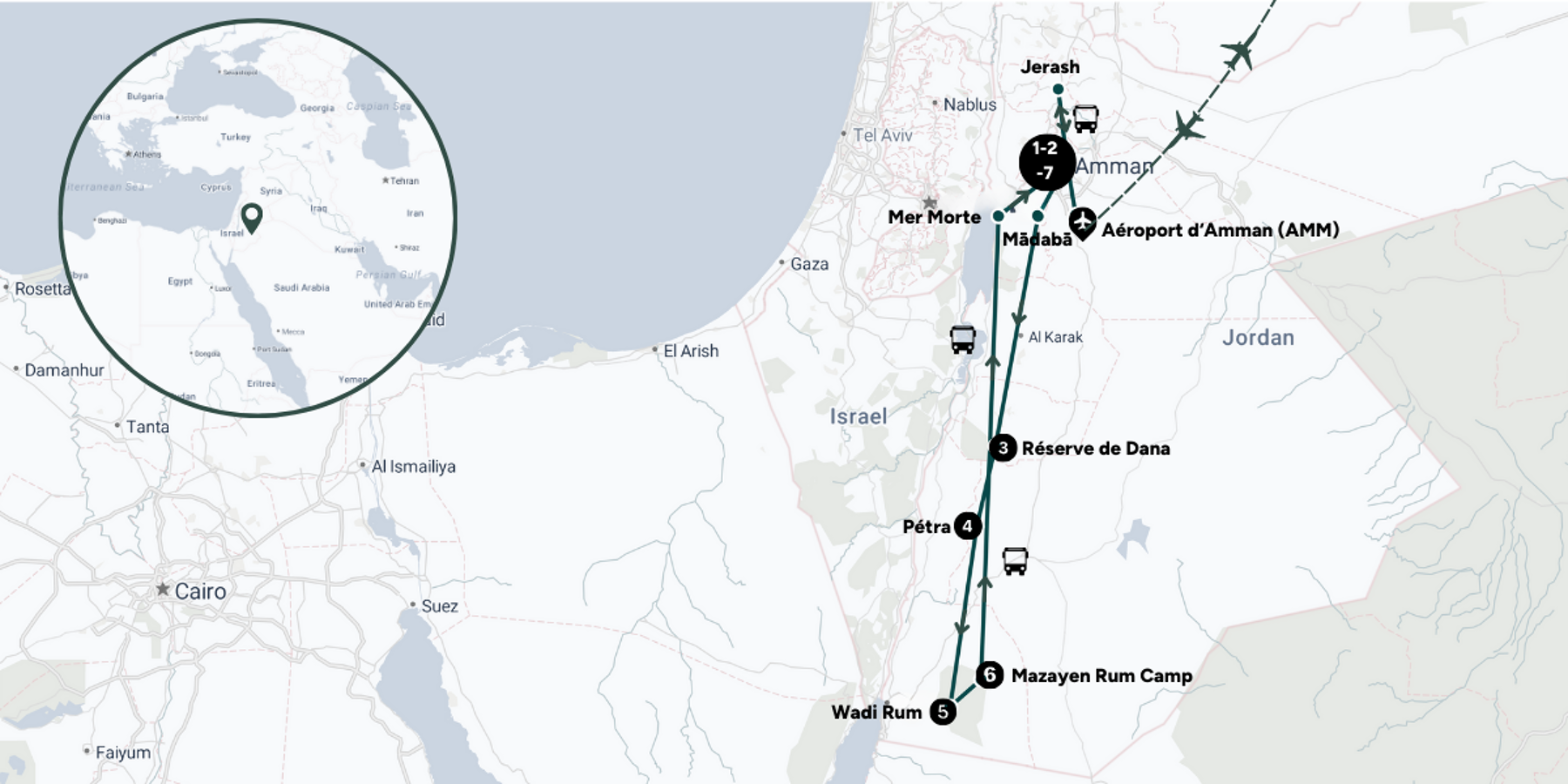 Carte du voyage