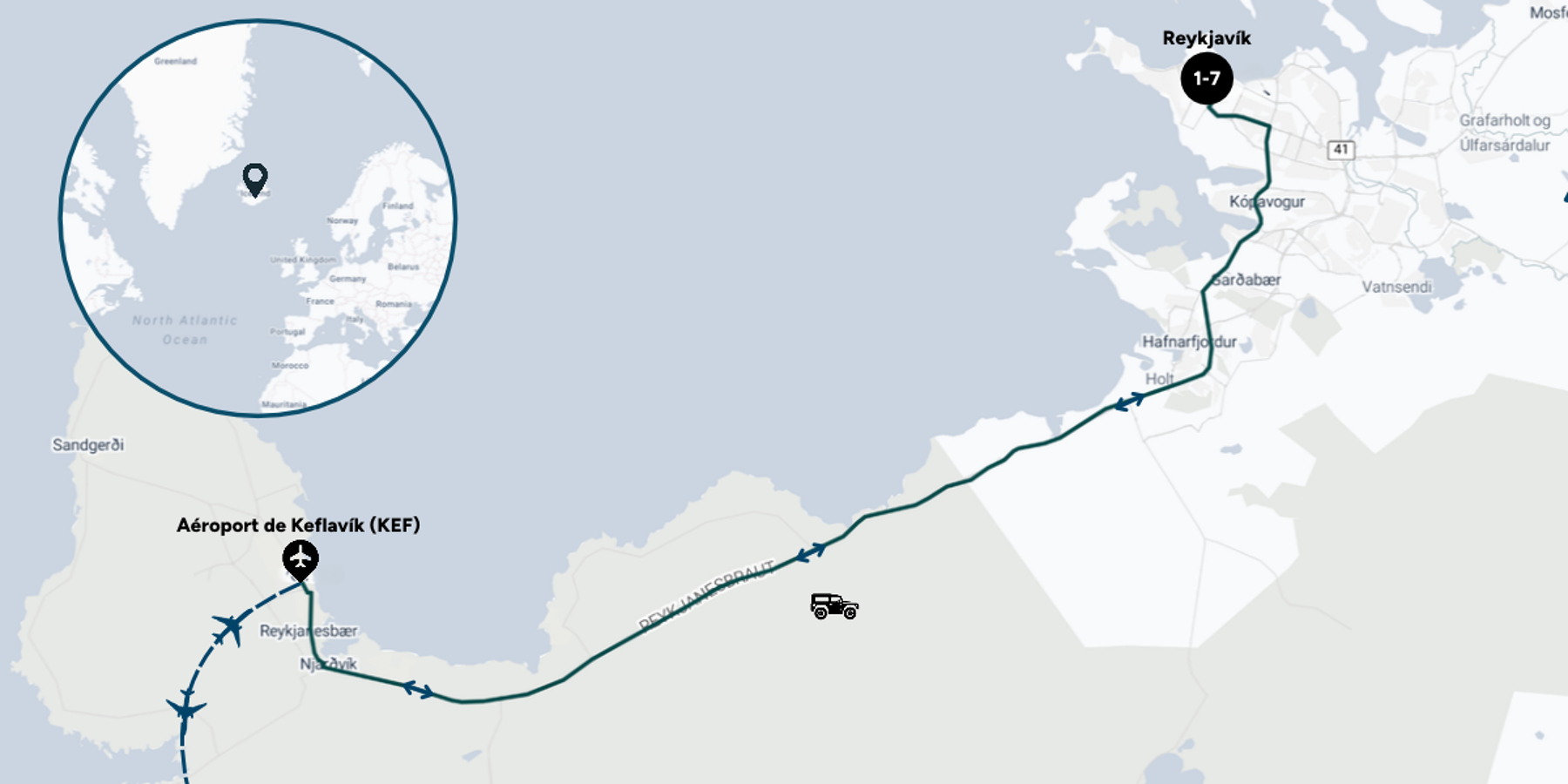 Carte du voyage