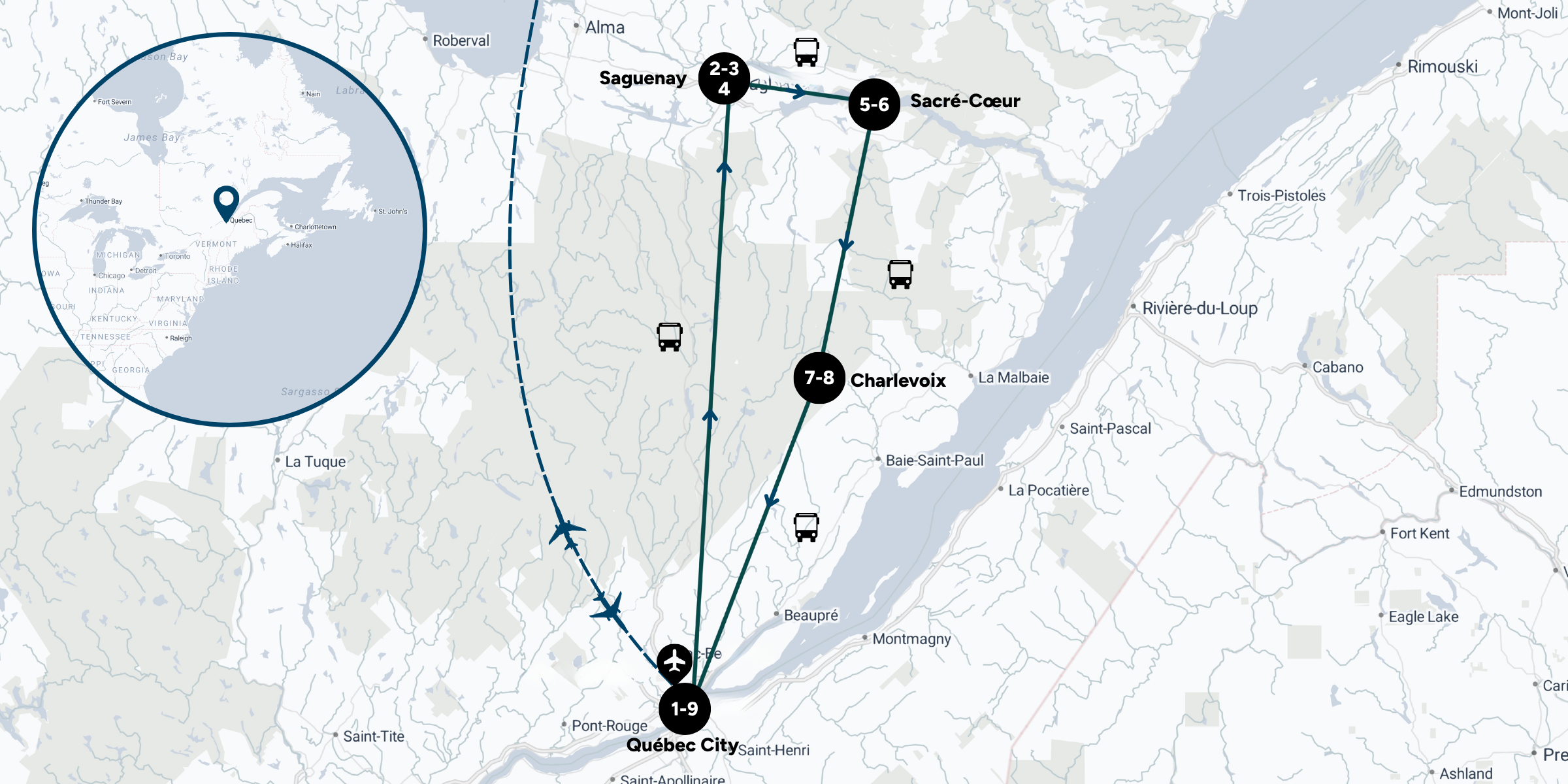 Carte du voyage