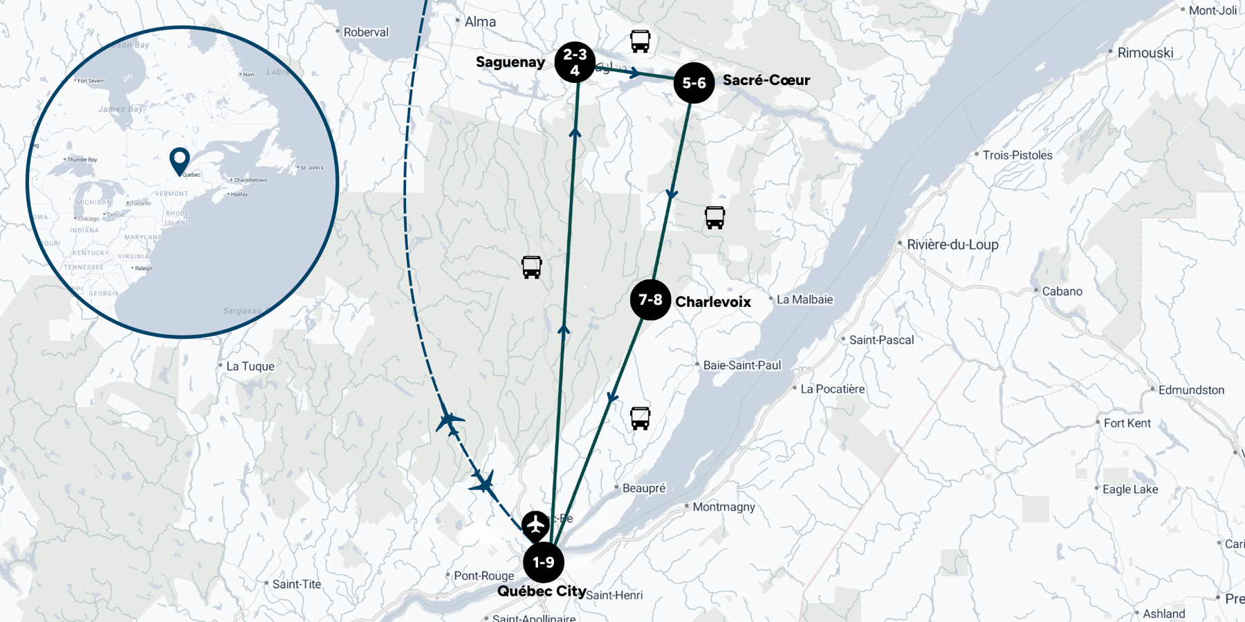 Carte du voyage