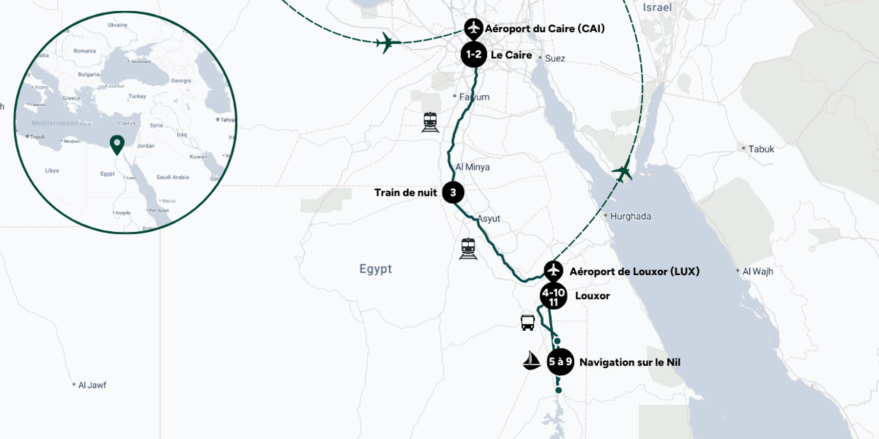 Carte du voyage