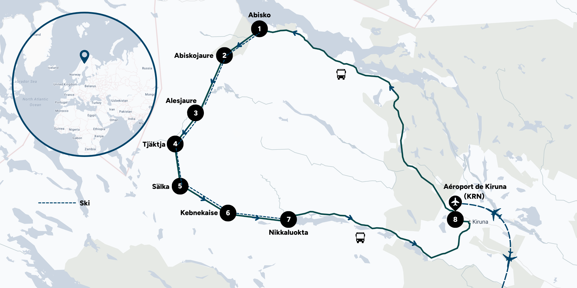 Carte du voyage