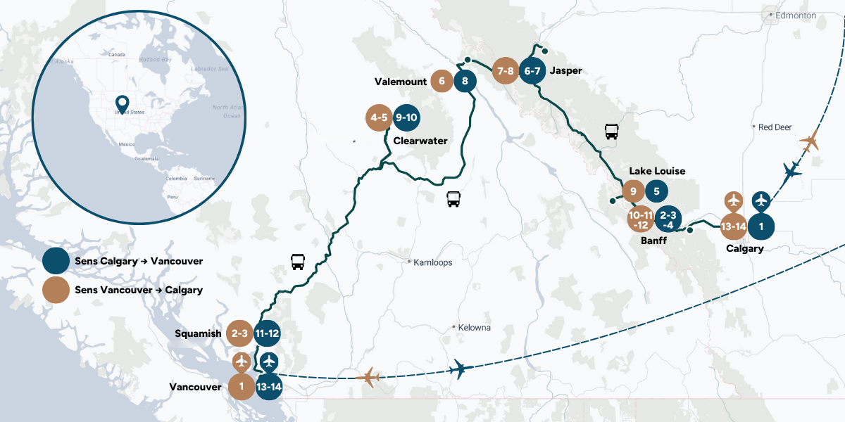 Carte du voyage