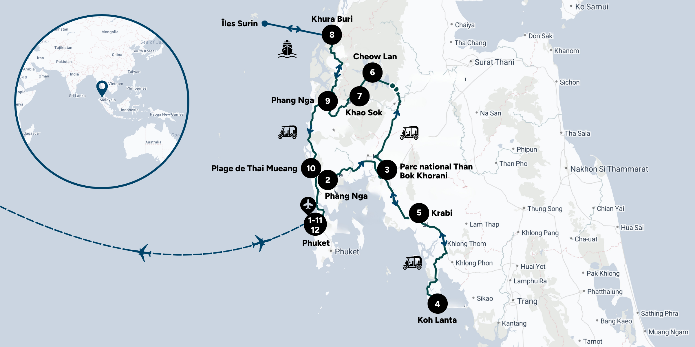 Carte du voyage