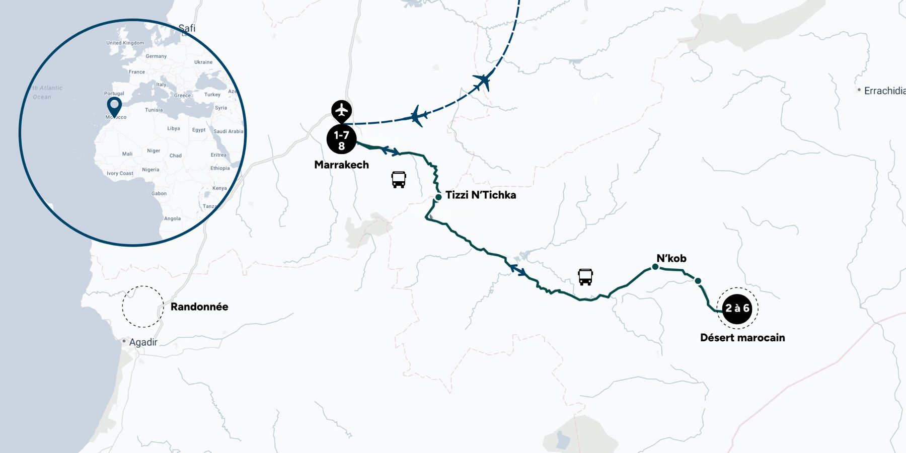 Carte du voyage