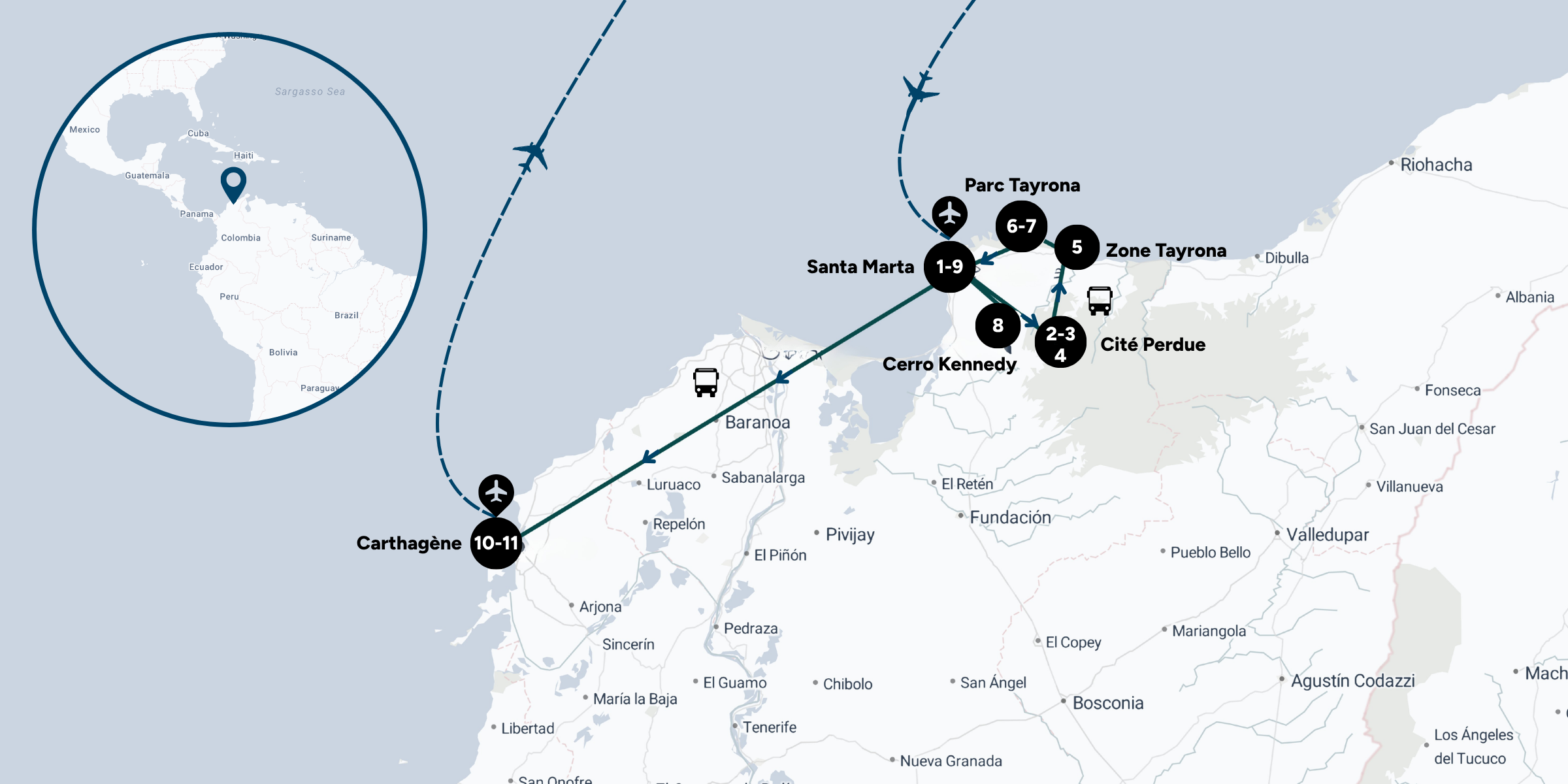 Carte du voyage