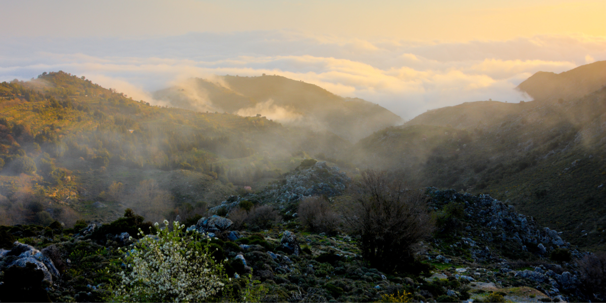 Le sunset sur le plateau d'Omalos, face aux montagnes blanches, jour 4