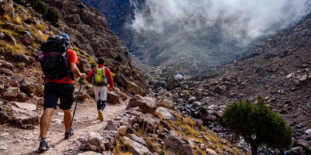 En montant le col d'Aguelzim - jour 3 