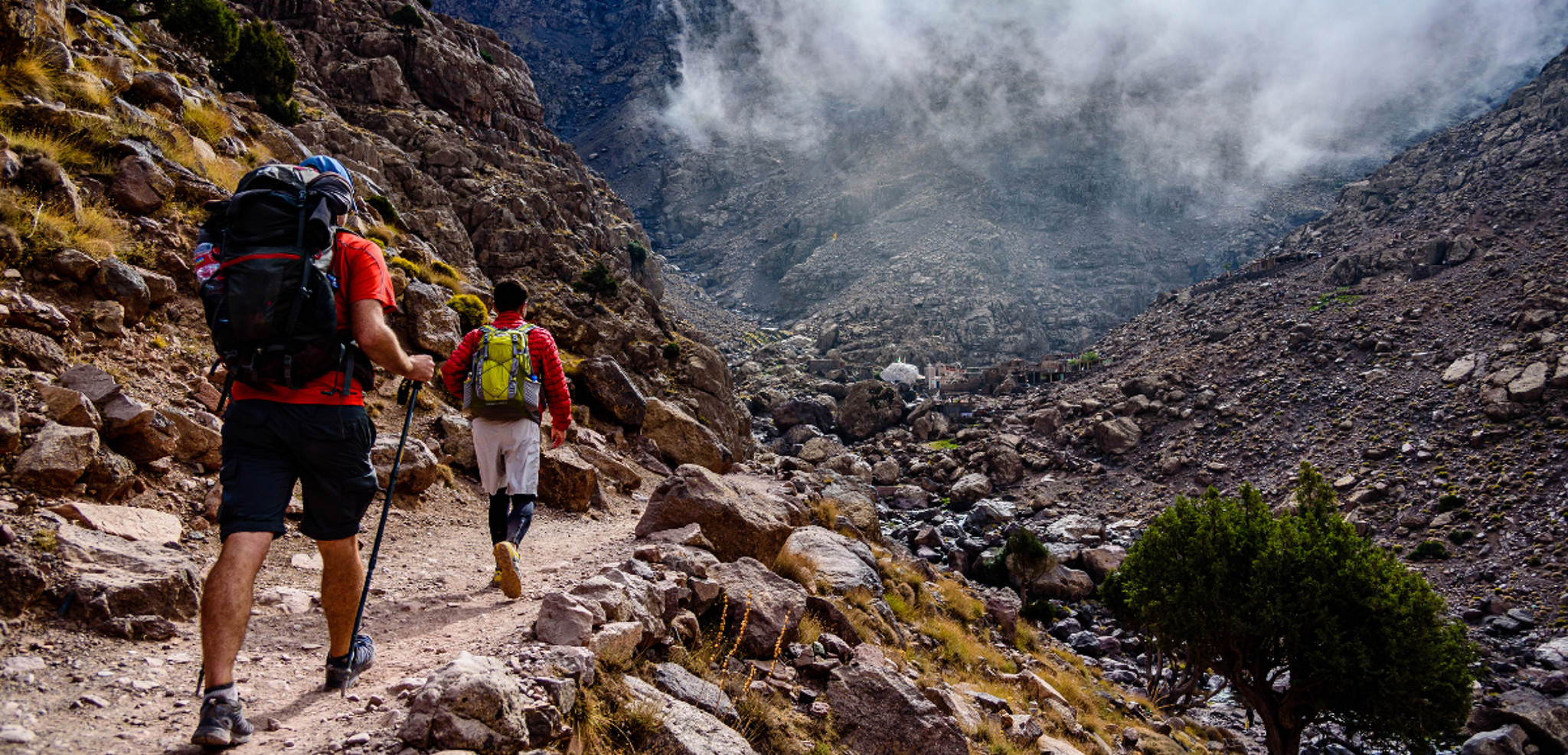 En montant le col d'Aguelzim - jour 3