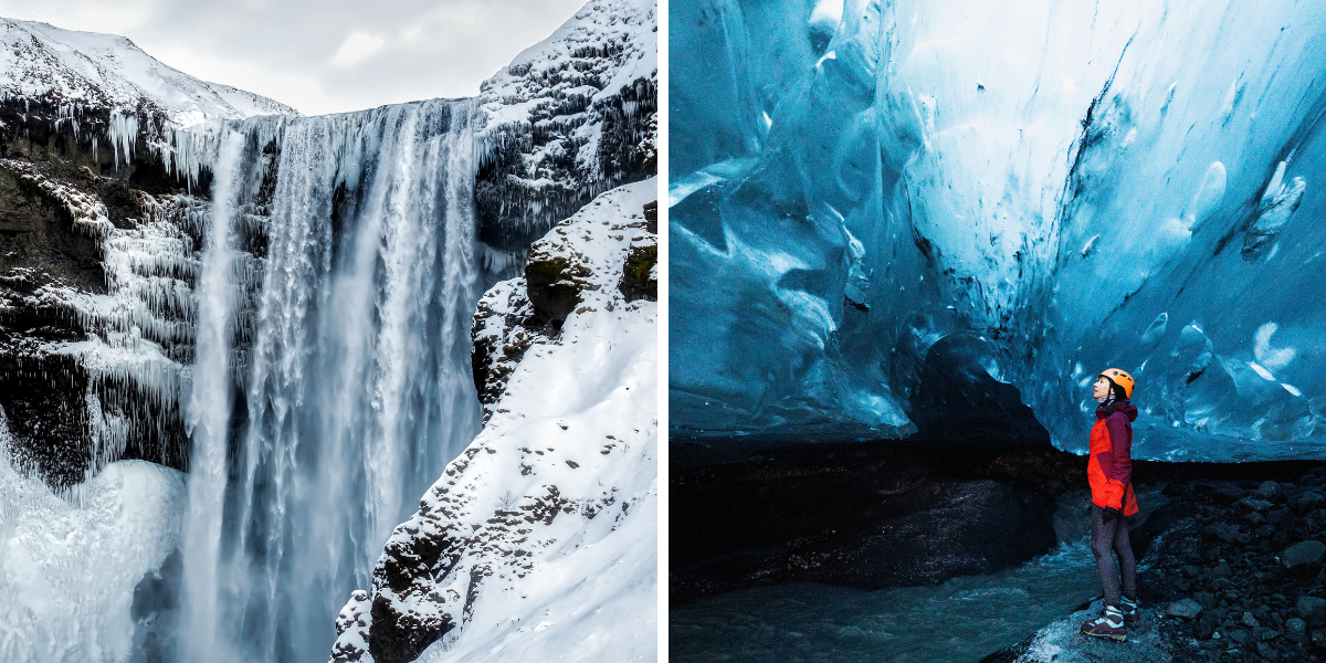 Entre cascades, glaciers...