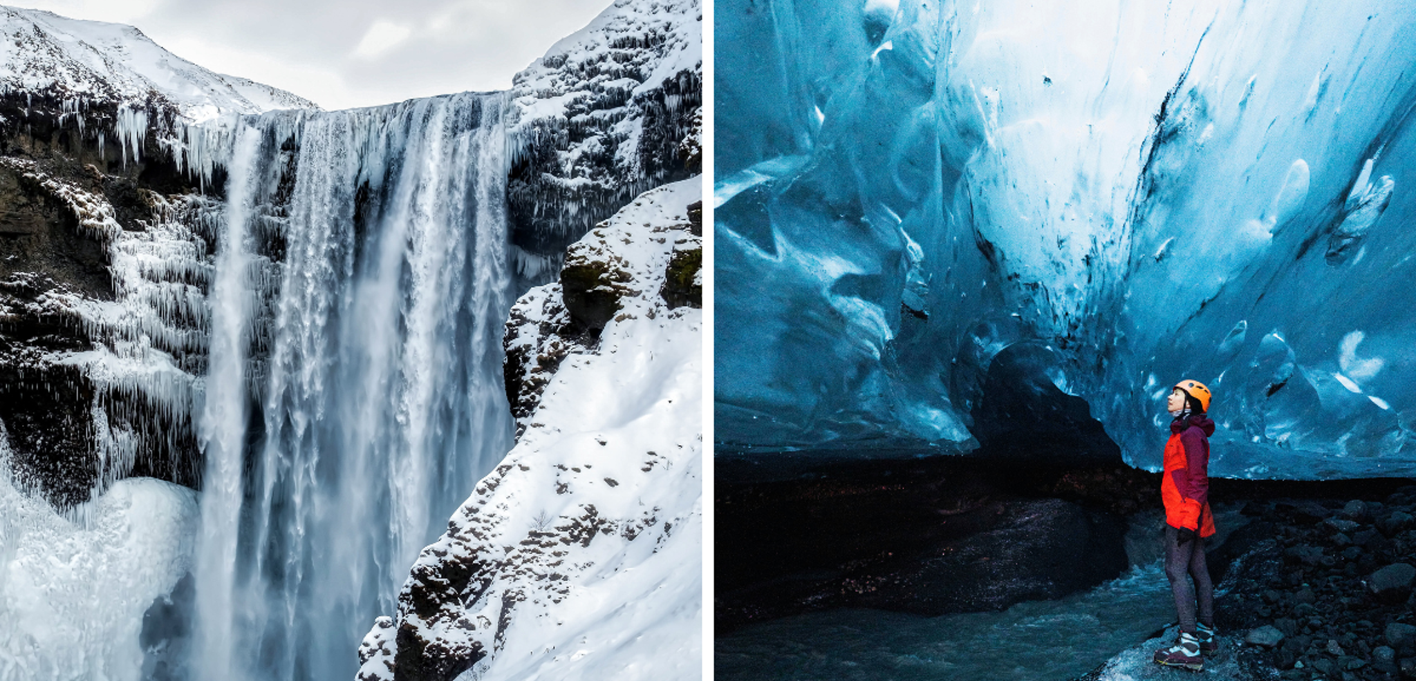 Entre cascades, glaciers...