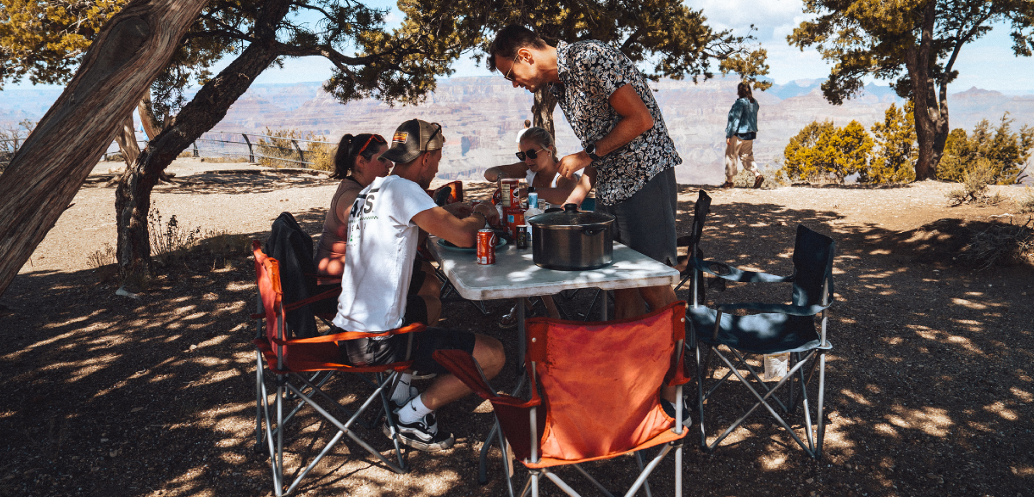 Une pause pique-nique face au Grand Canyon