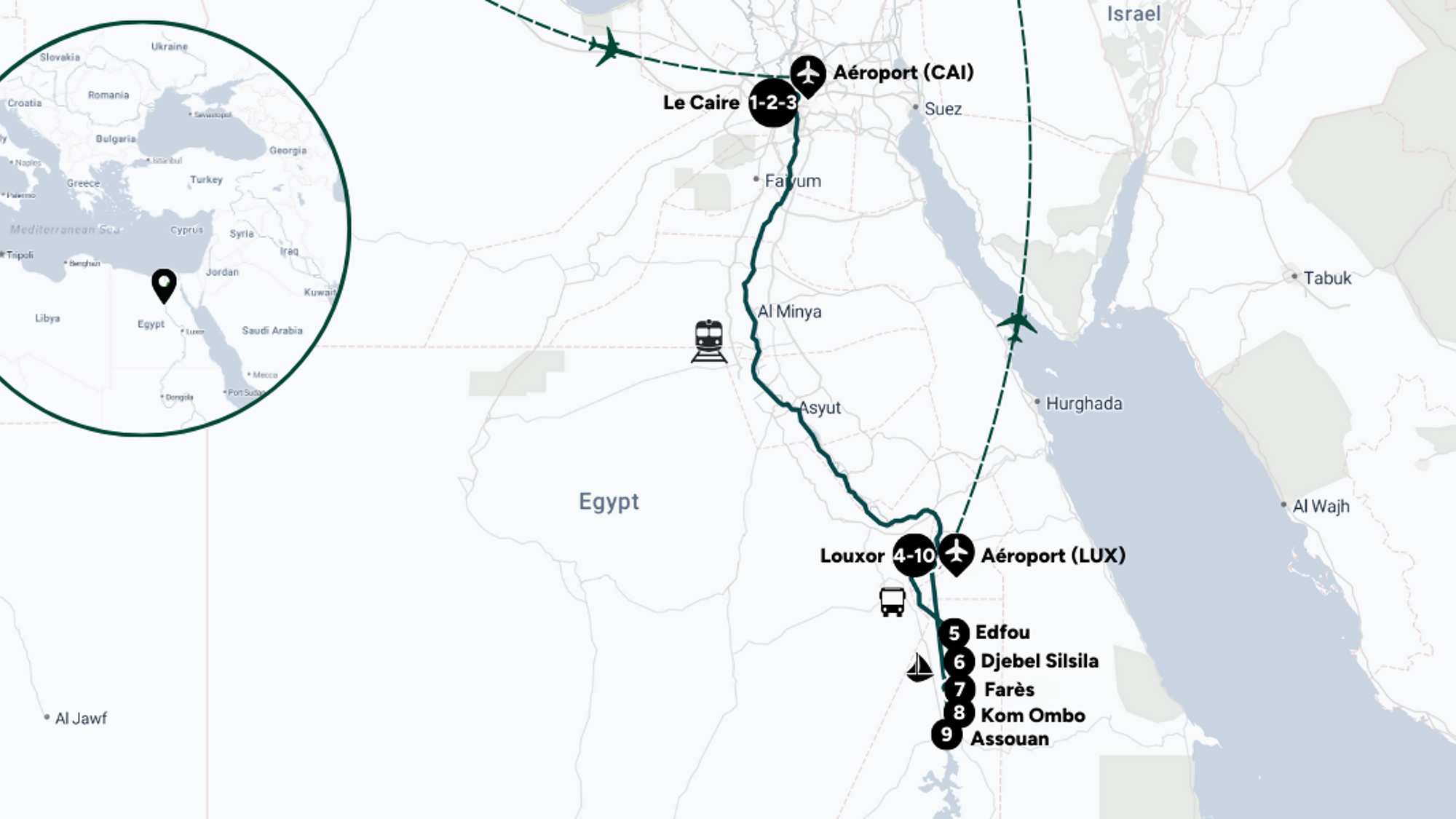 L'itinéraire de votre aventure