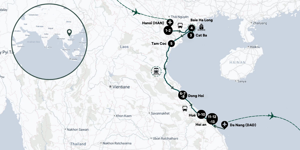 L'itinéraire de cette aventure 