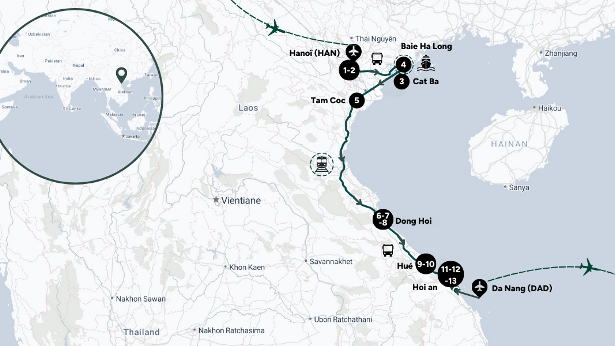 L'itinéraire de cette aventure