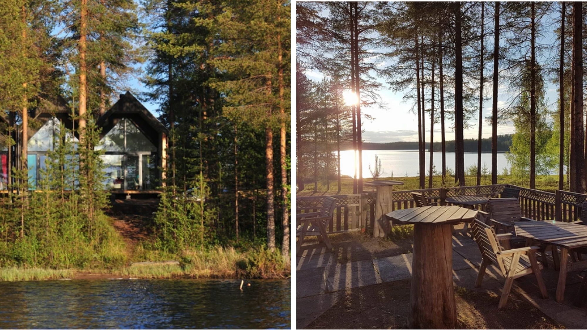 Coin terrasse au bord du lac