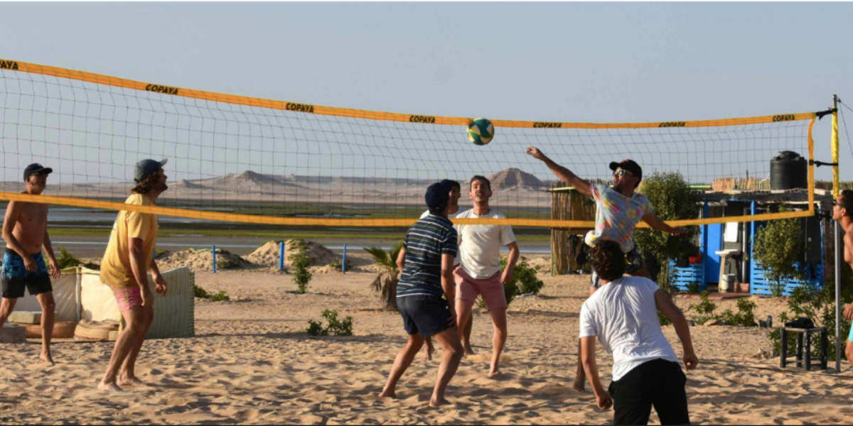 Après le kite, match de beach volley endiablé !