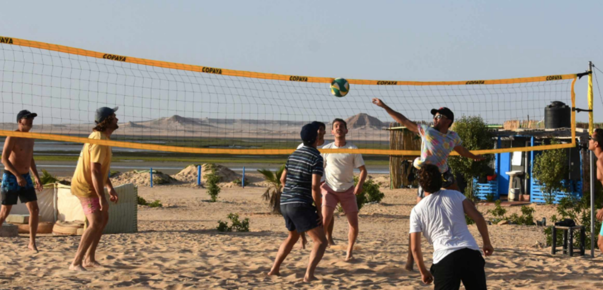 Après le kite, match de beach volley endiablé !