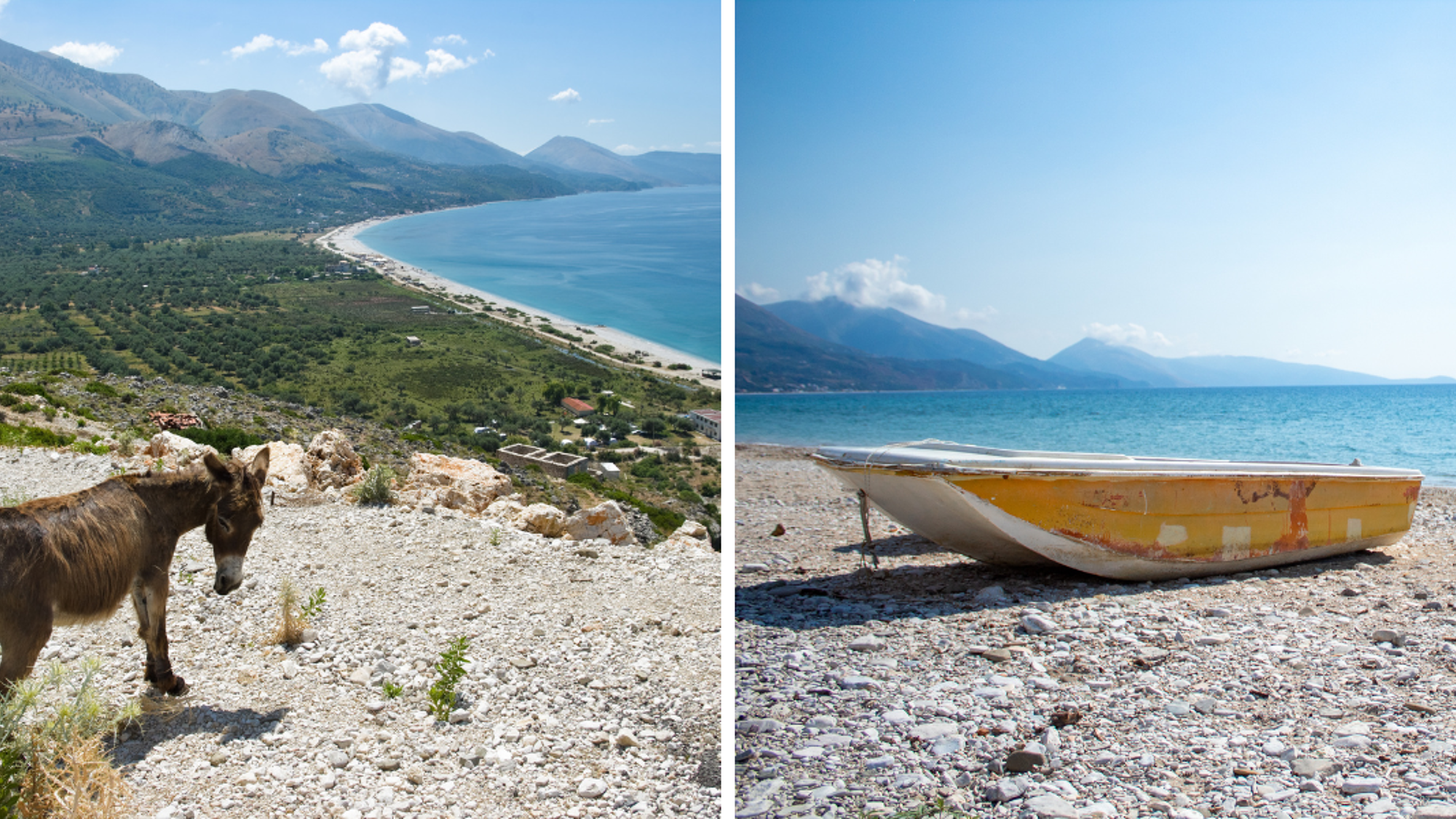Jusqu'à la plage de Qeparo