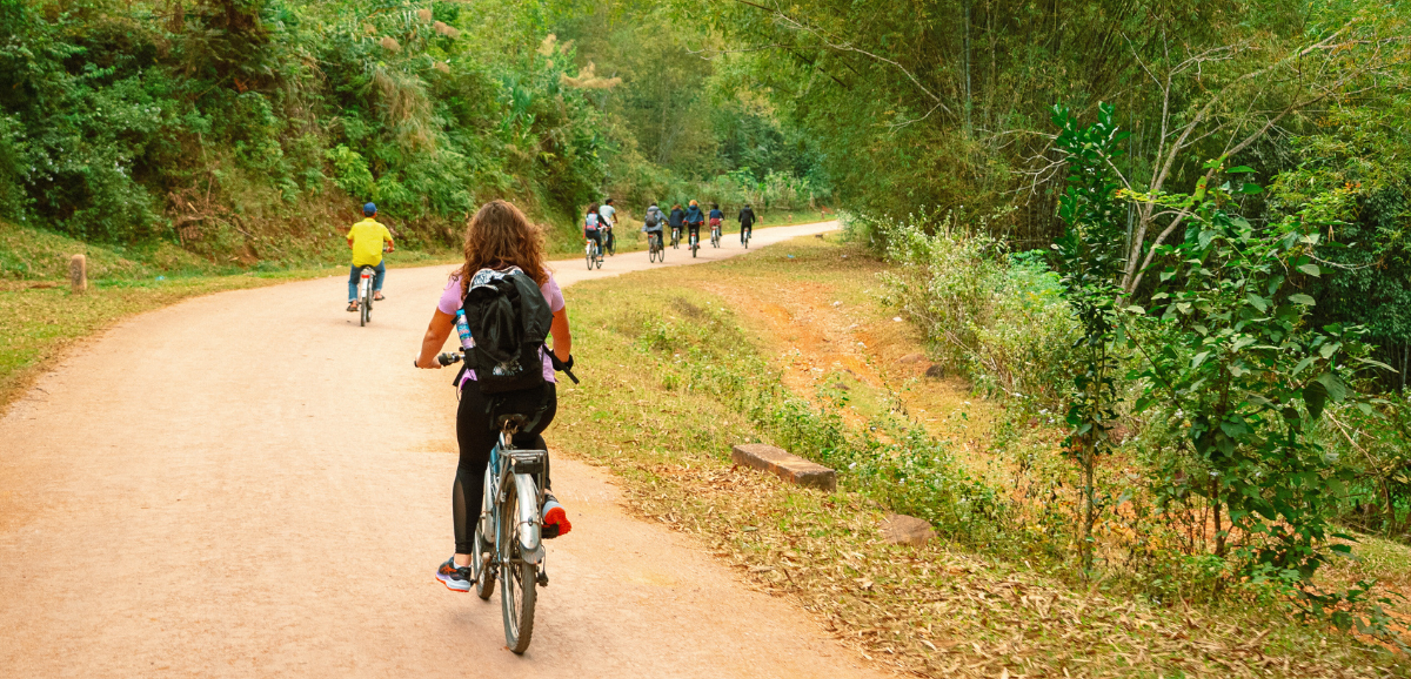 A bicyclette sur les routes de campagne