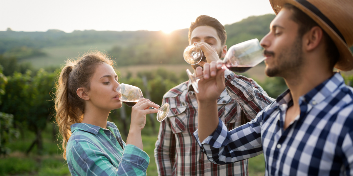 Pause dégustation de Chianti avant de repartir 