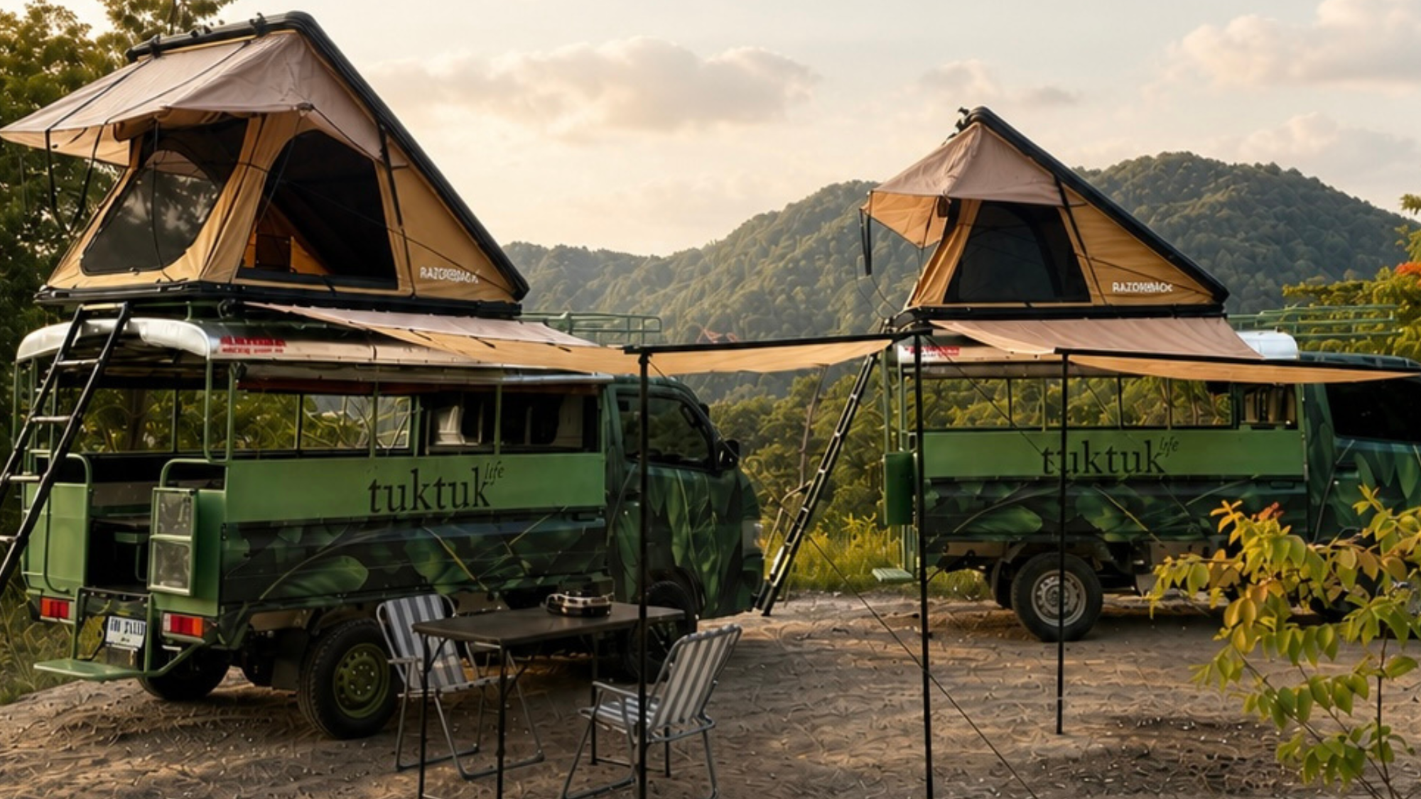 Tuk-tuk, campement, Thaïlande