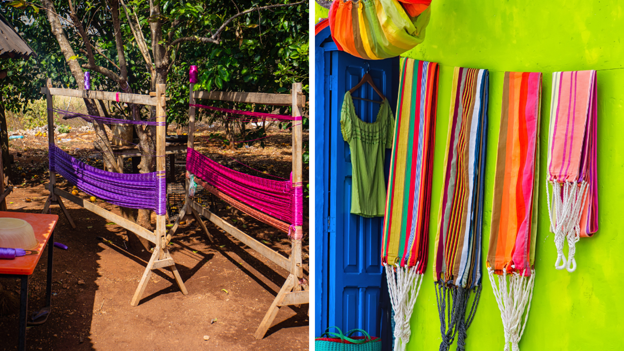 Tissage de hamac dans la communauté