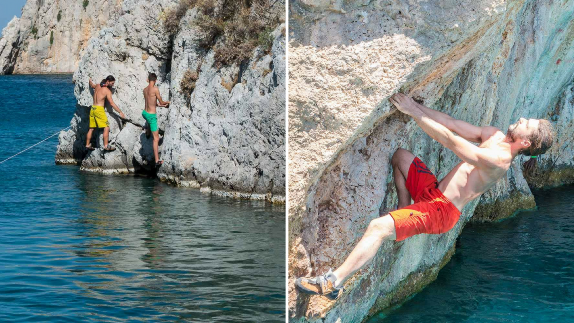 Un petit plouf en deep water soloing?