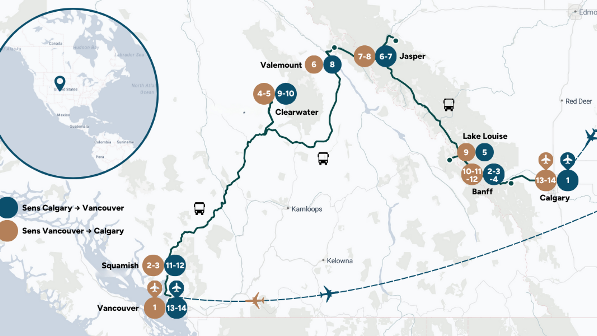 L'itinéraire de ton aventure