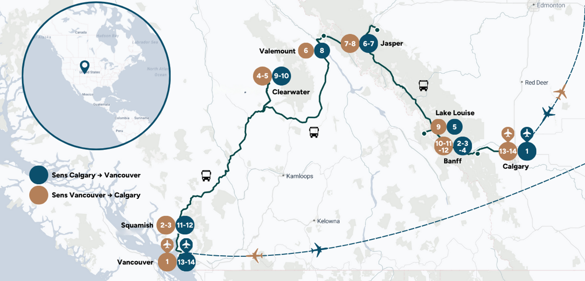 L'itinéraire de ton aventure