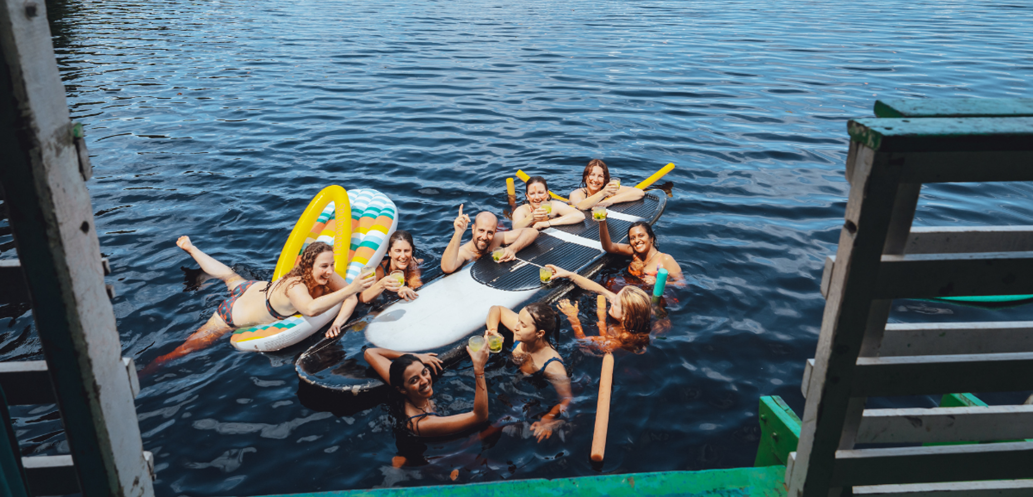 Baignade et cocktail, au top !
