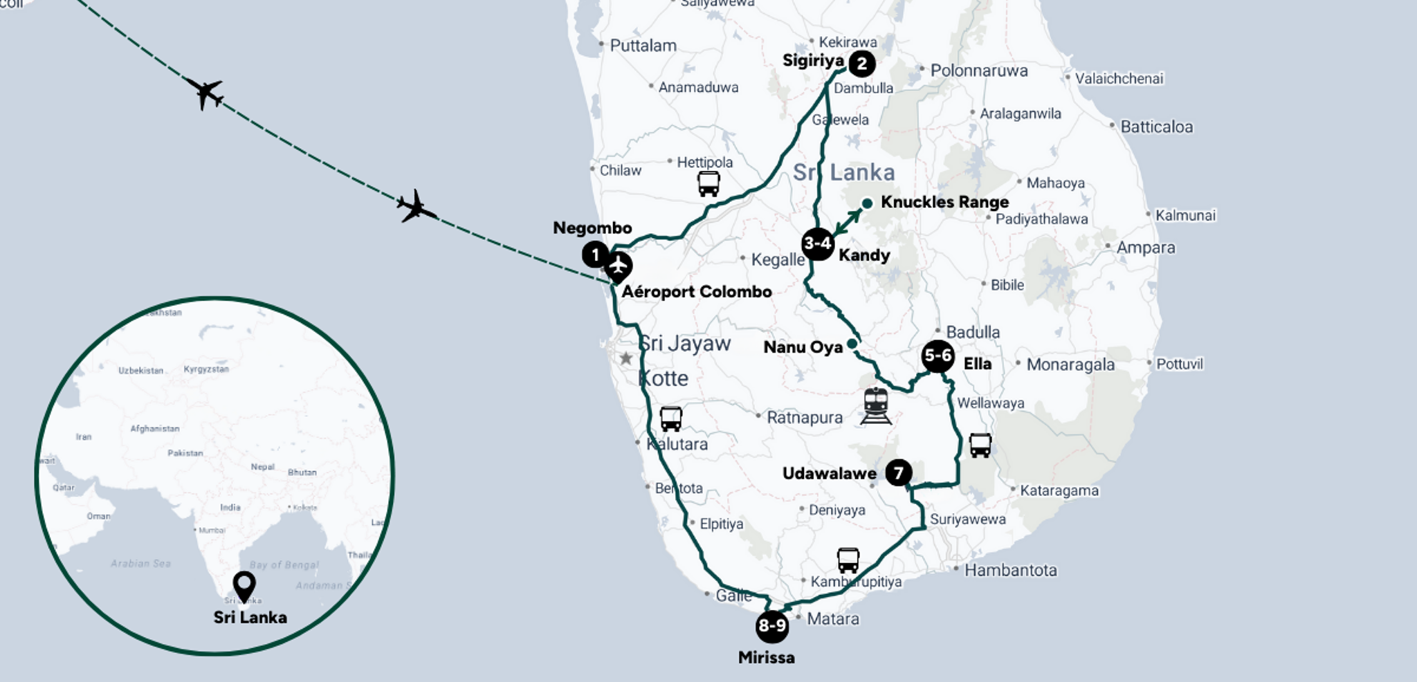 Votre itinéraire à travers le Sri Lanka pour le Nouvel An