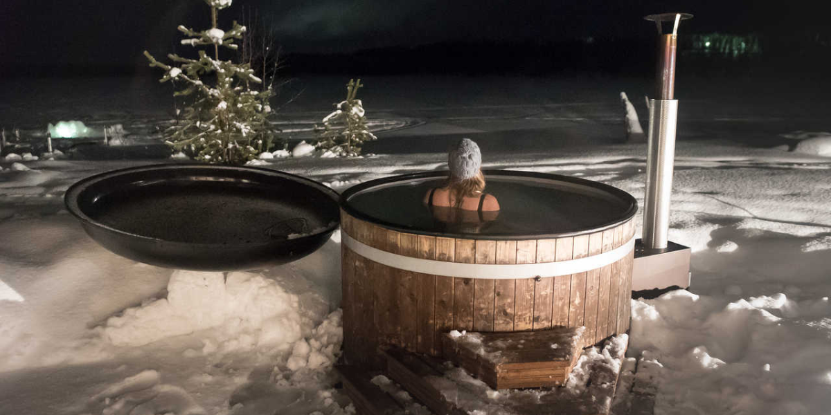Une pause détente dans le bain norvégien de l'hébergement - jour 7 
