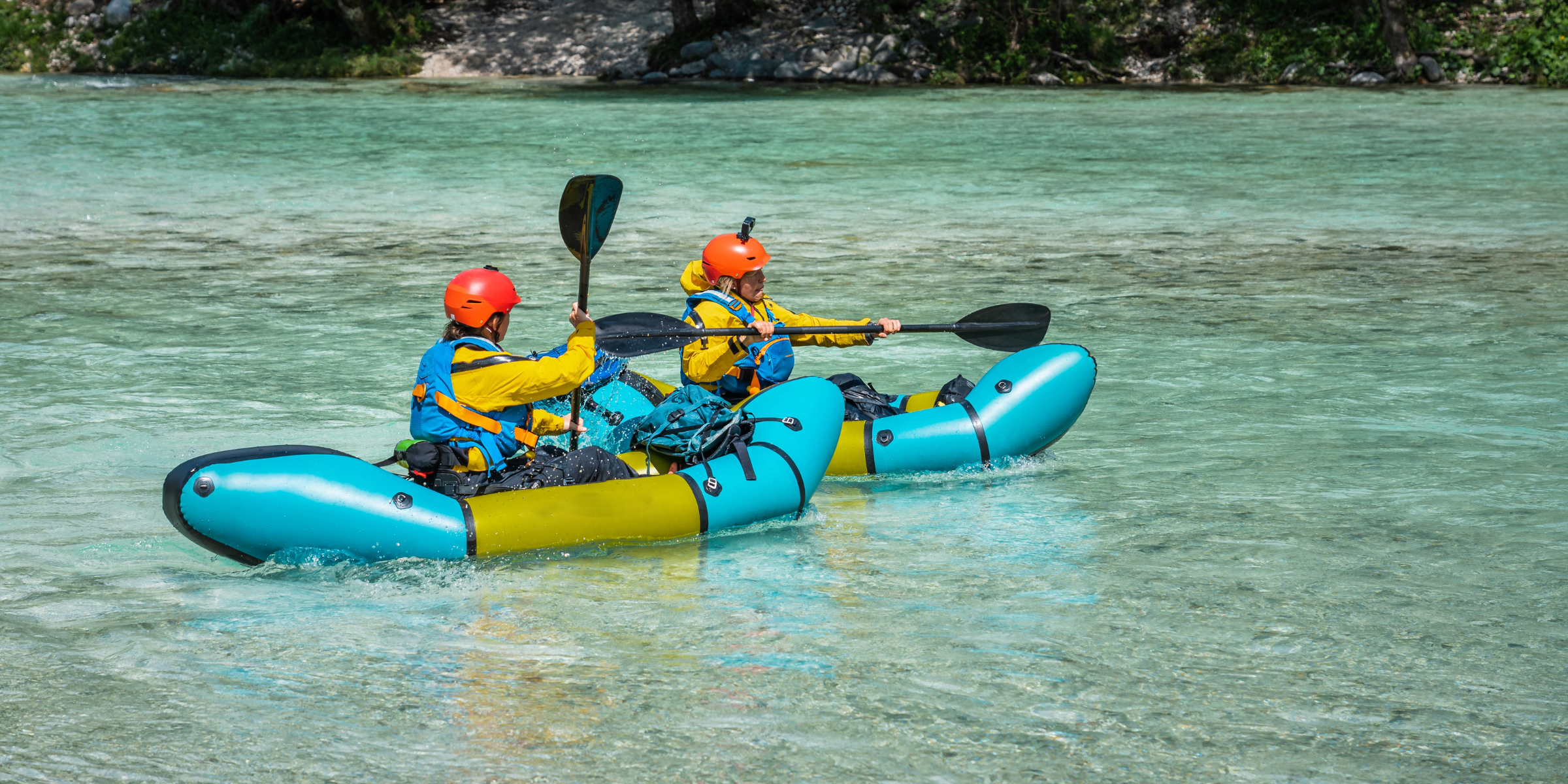 Packraft, rivière Soča, Slovénie 
