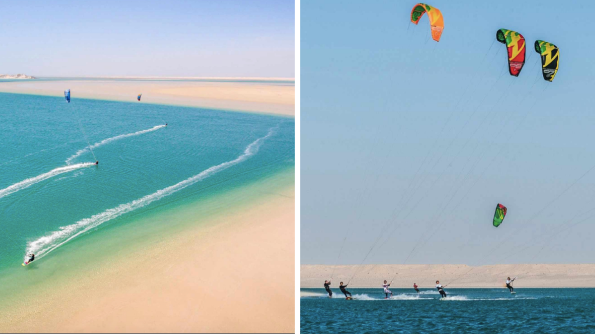 Et c'est parti pour des heures de glisse sur la lagune !