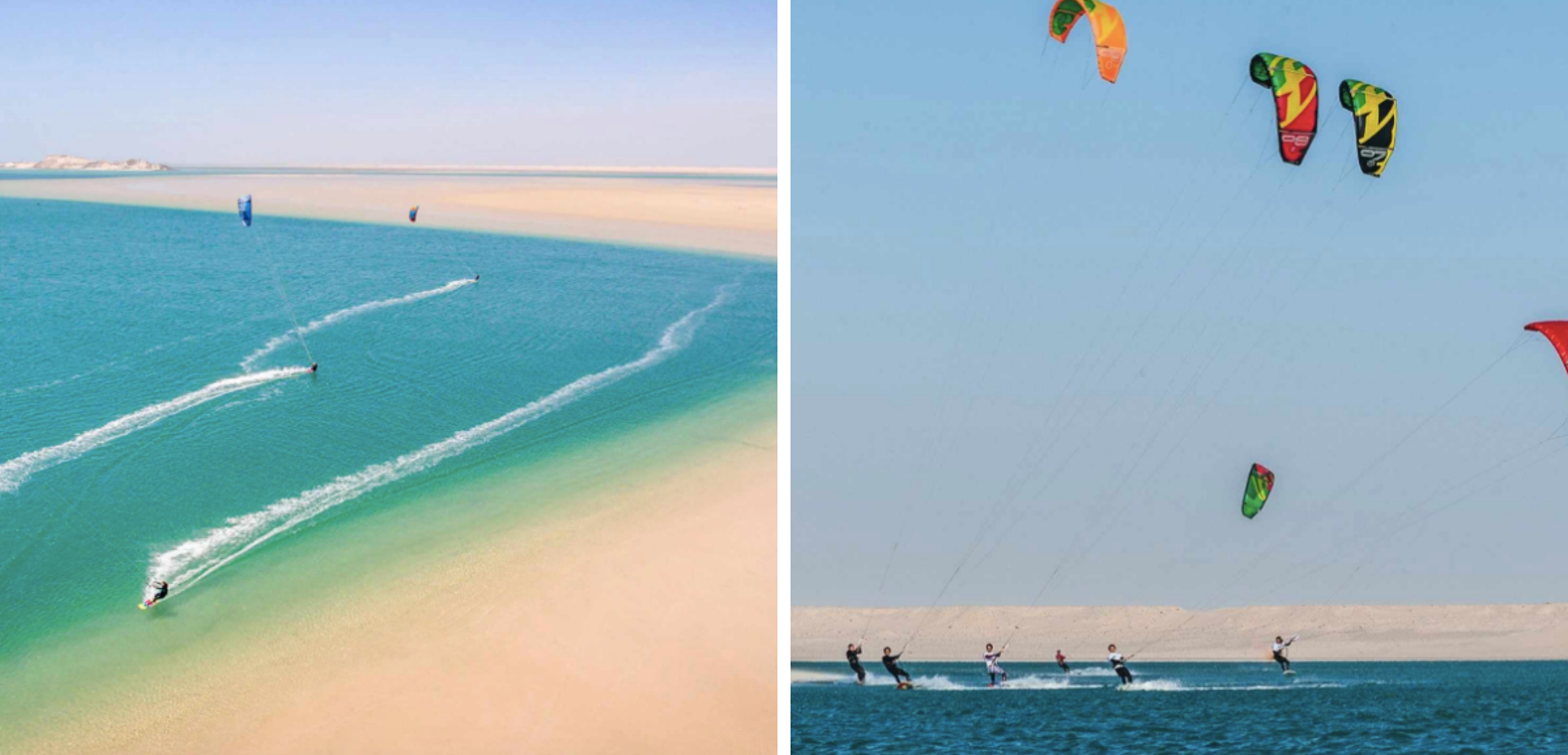 Et c'est parti pour des heures de glisse sur la lagune !