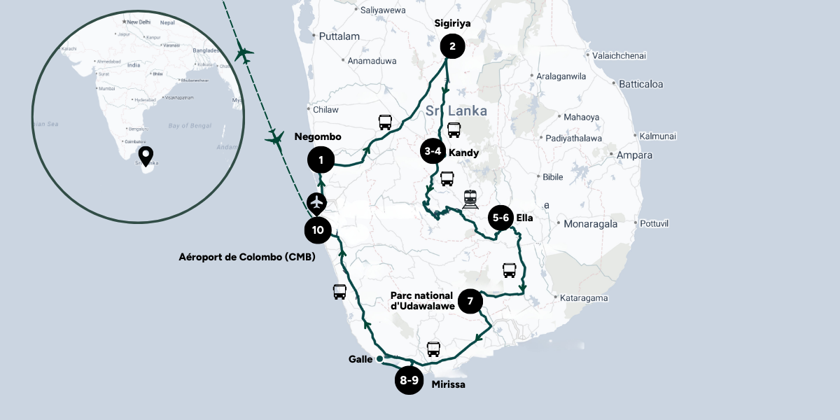 L'itinéraire de votre aventure  