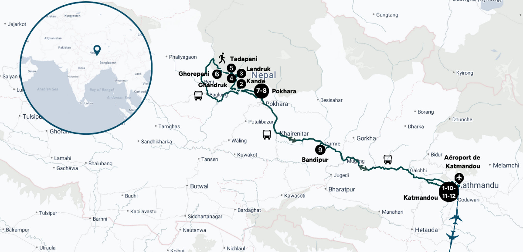 L'itinéraire de votre aventure