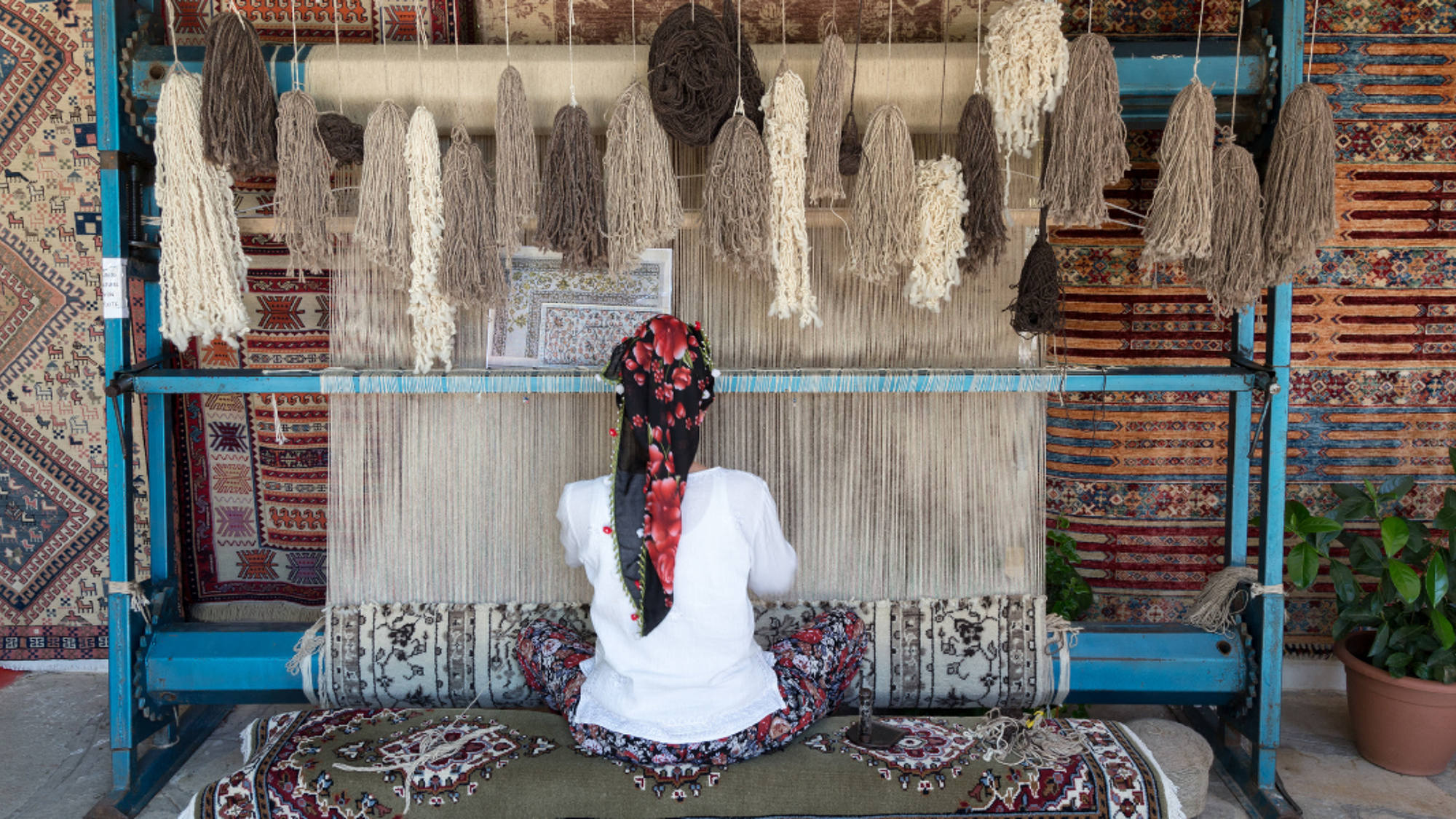 La visite d'un atelier artisanal de tapis turc